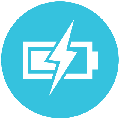 Battery charging logo